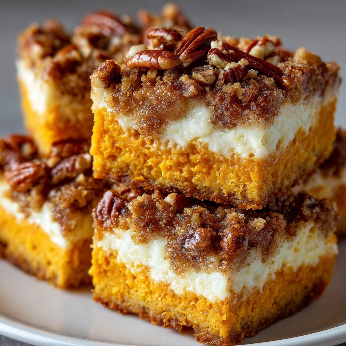 Golden-brown Maple Pecan Sweet Potato Casserole, ready to serve warm from the baking dish.