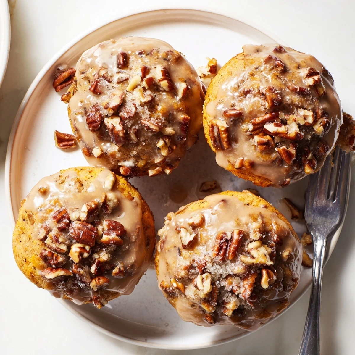 Golden Maple Pecan Sweet Potato Muffin Tops fresh from the oven, ready to enjoy.