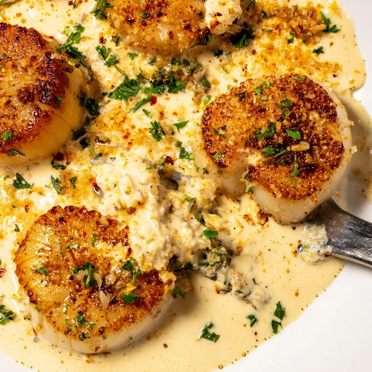 Seared Scallops Cajun Cream