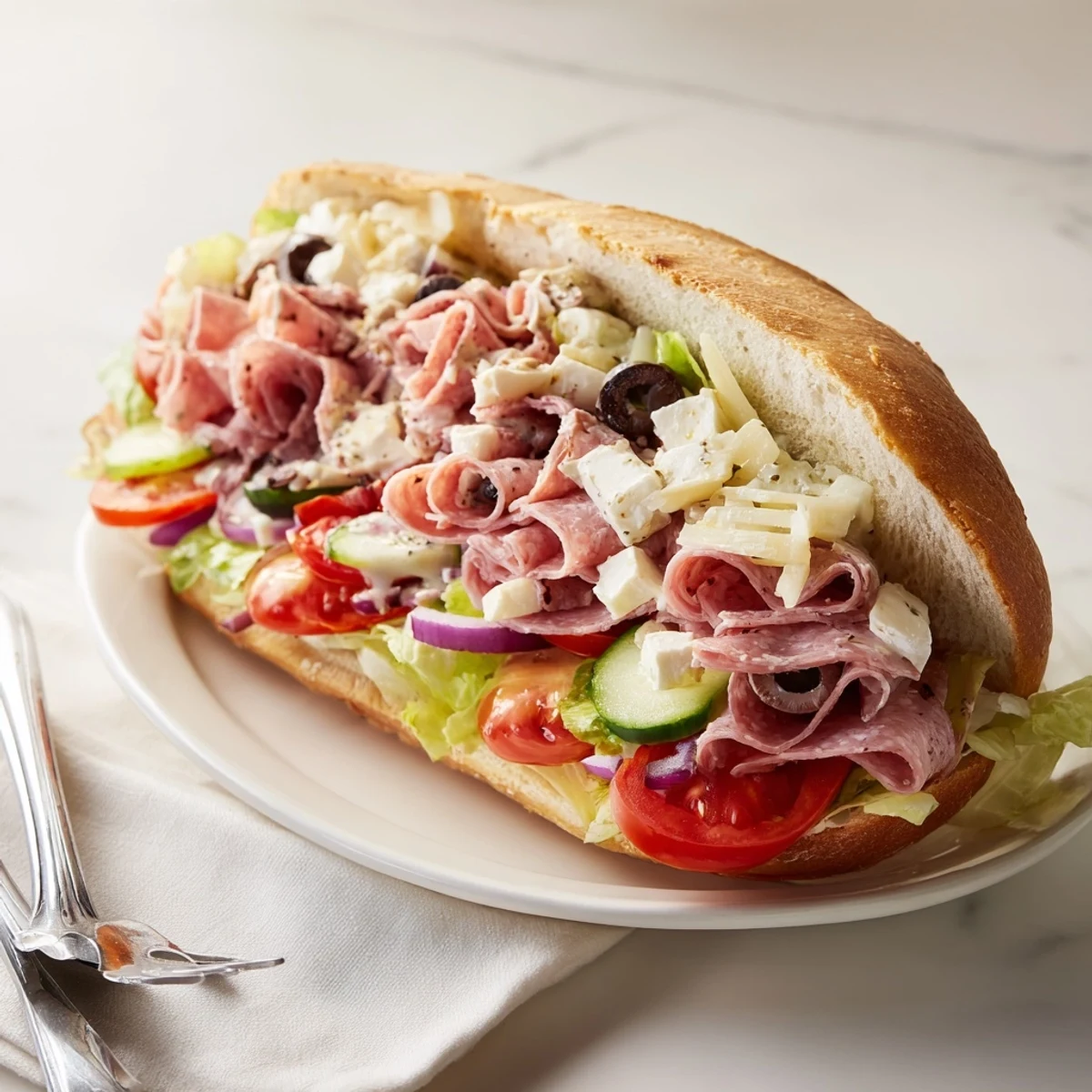 Delicious Flavor Mash-Up Sandwiches filled with chopped meats and tangy dressing flavors.