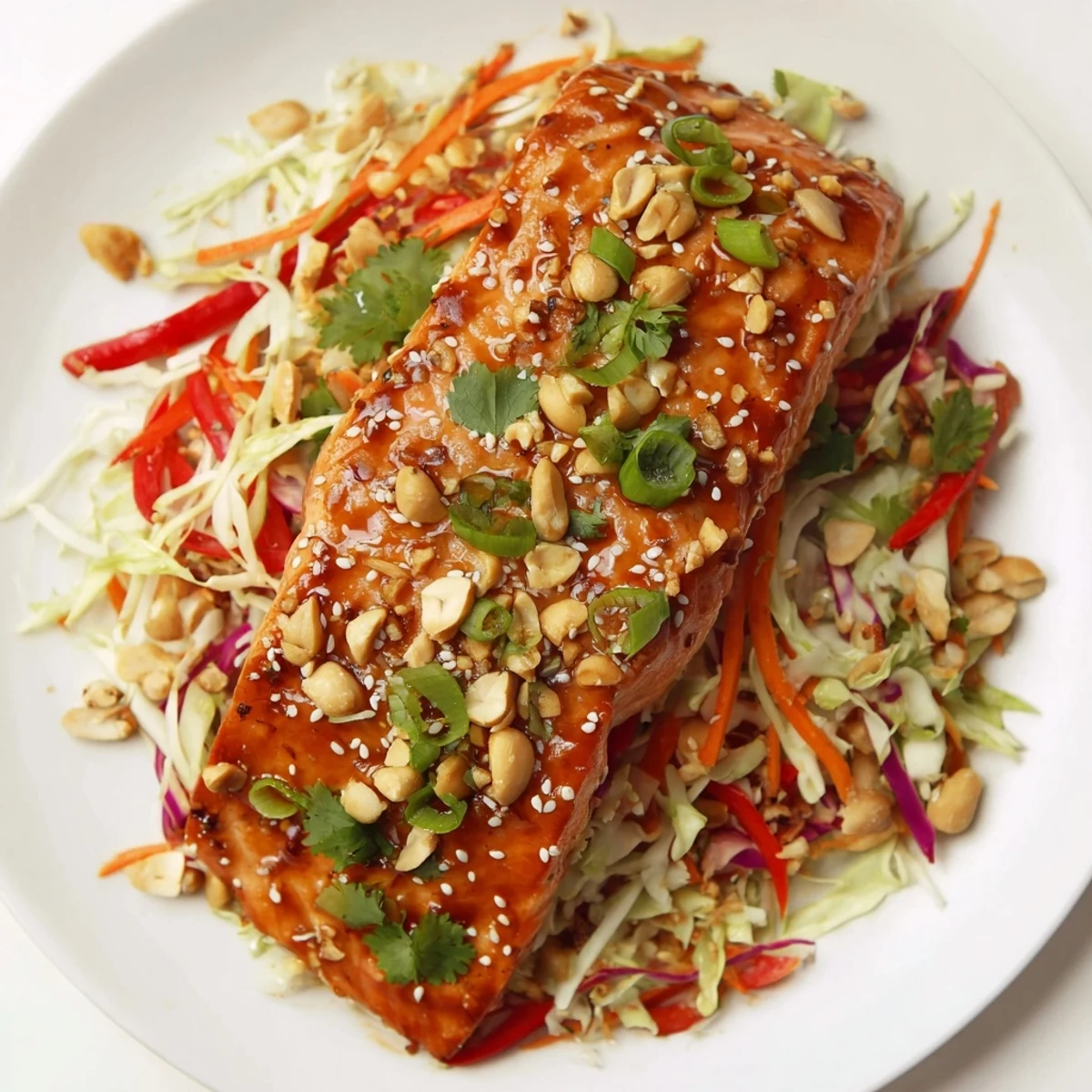 Teriyaki Salmon Asian Slaw