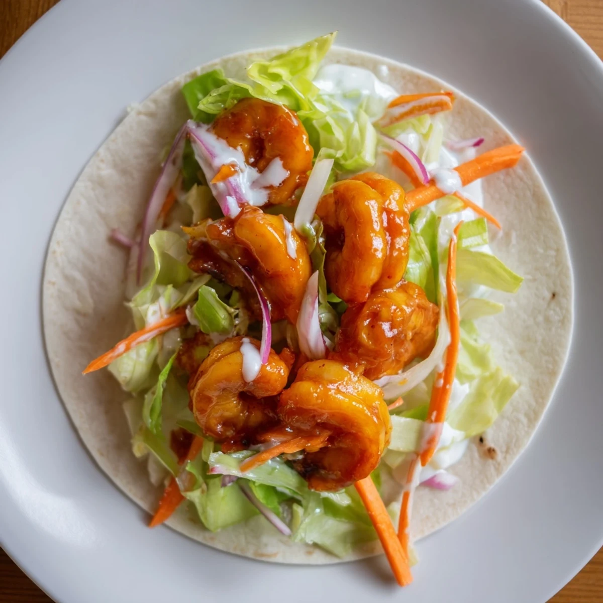 Buffalo Shrimp Wraps