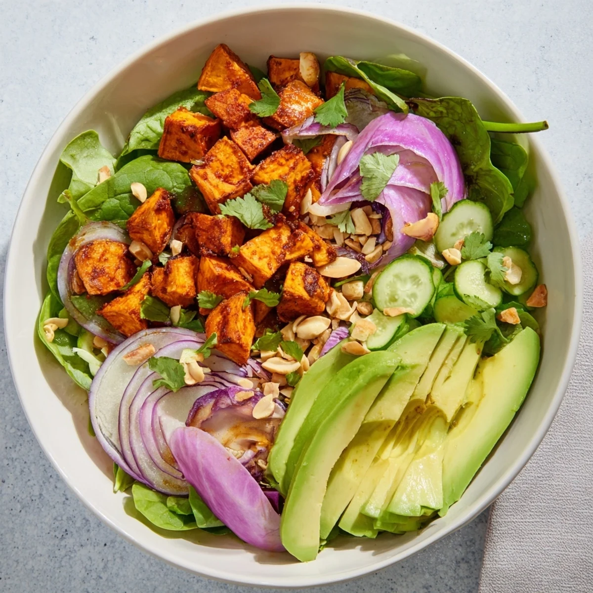 Spiced Peanut Sweet Potato Salad