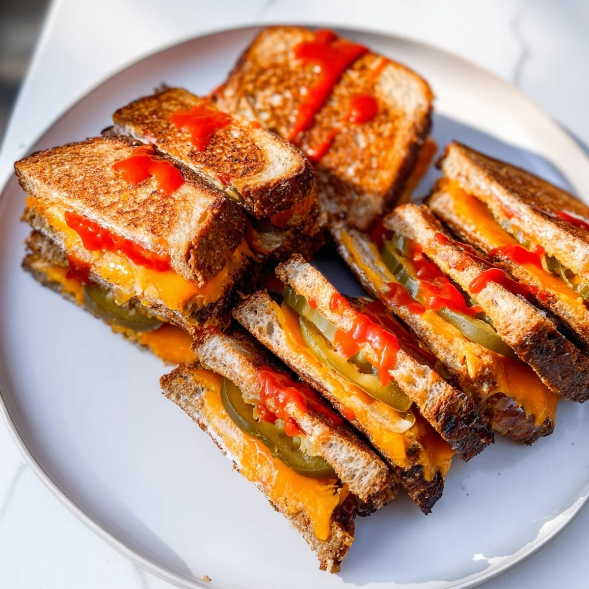 Spicy Pickle Grilled Cheese