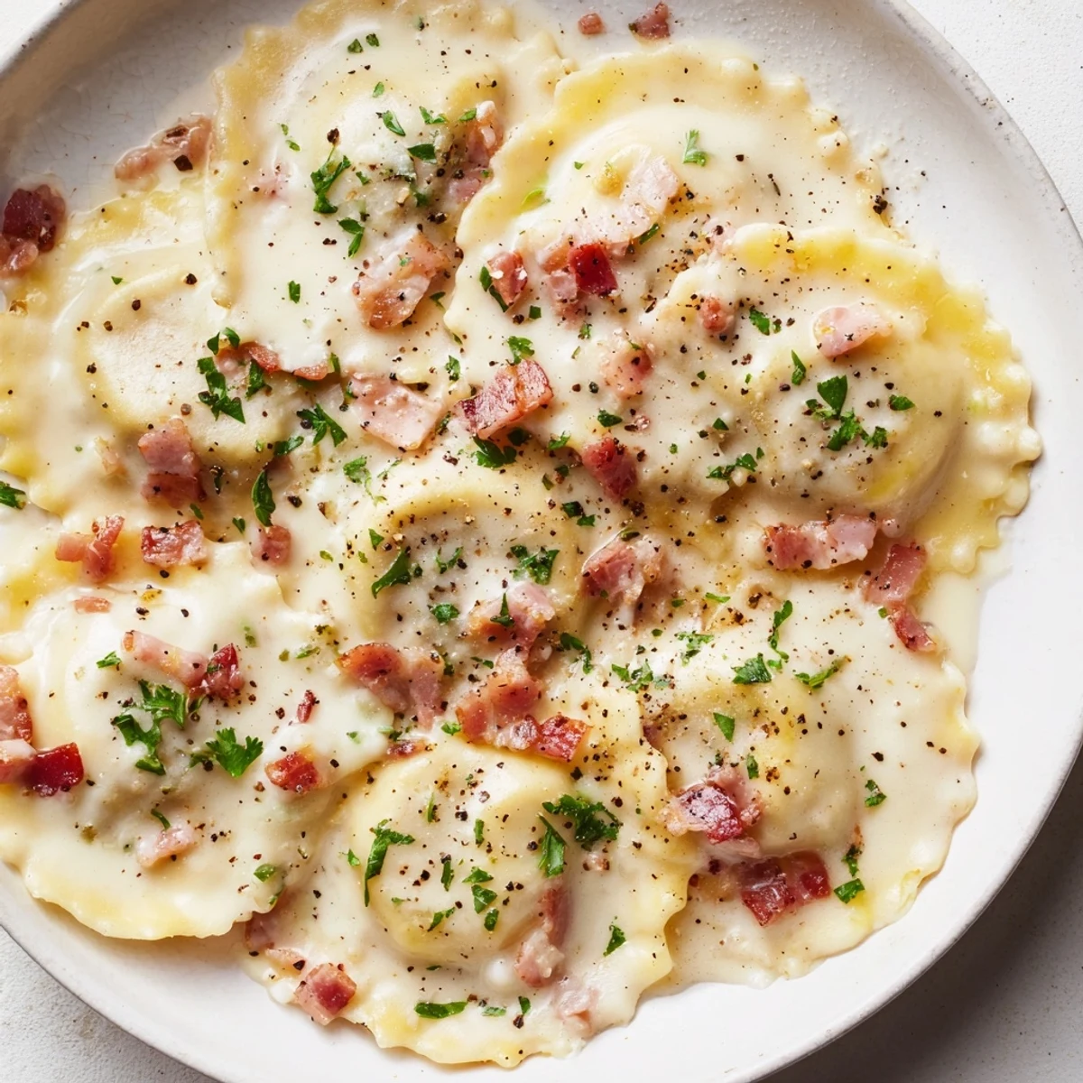 Olive Garden Ravioli Carbonara