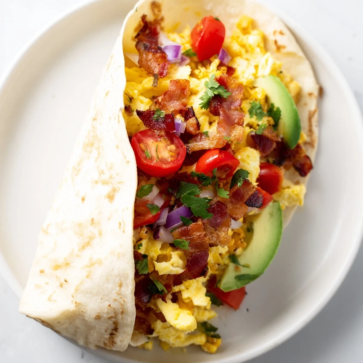 Easy Festive Breakfast Burrito Wraps