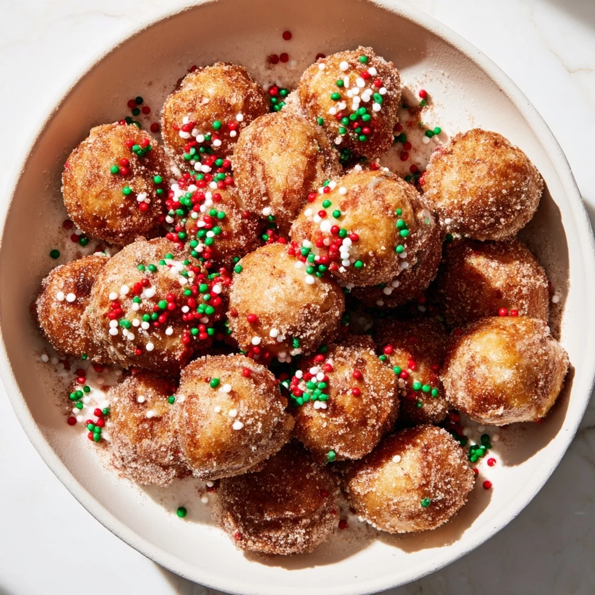 Air Fryer Christmas Donut Holes