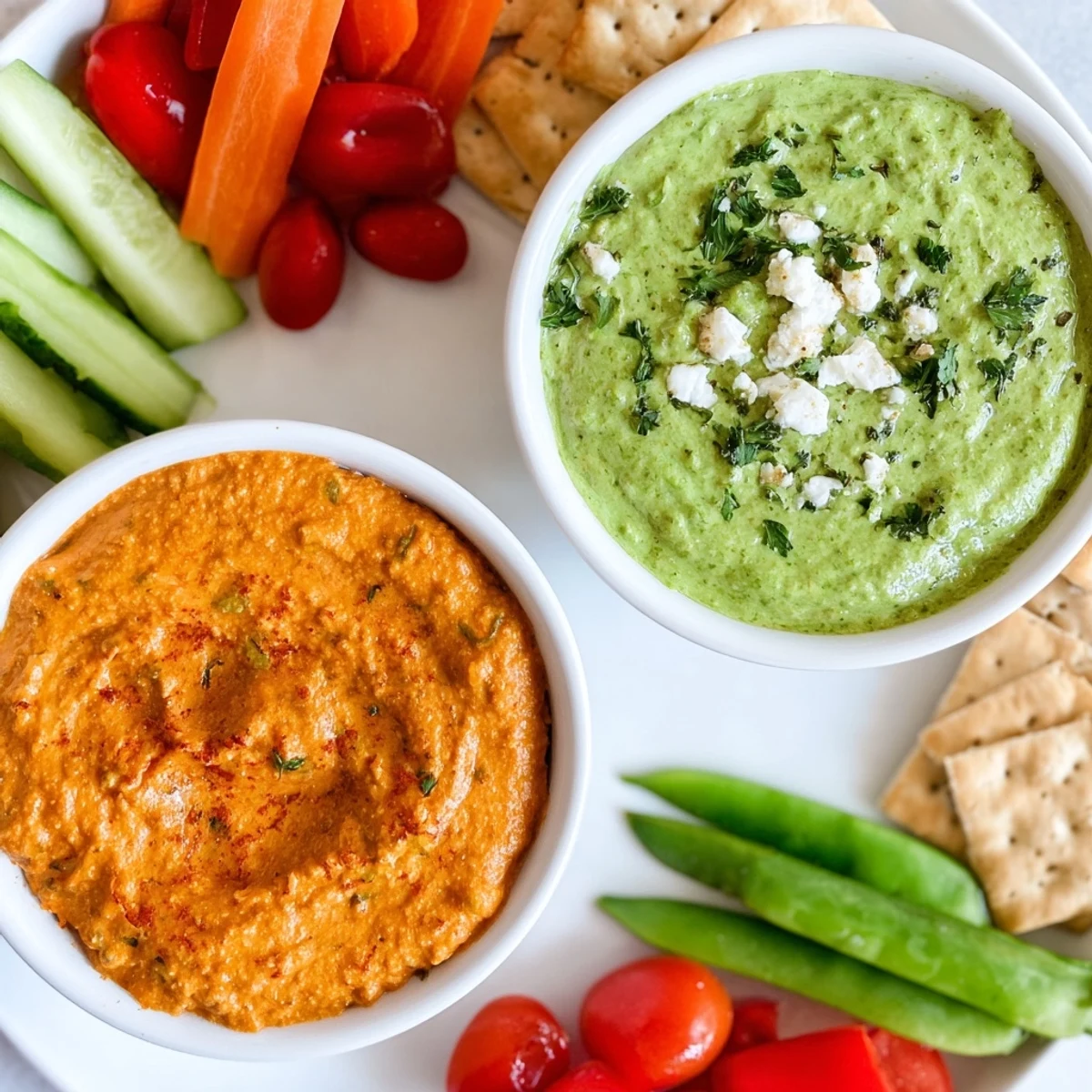 Festive Red and Green Dip Duo