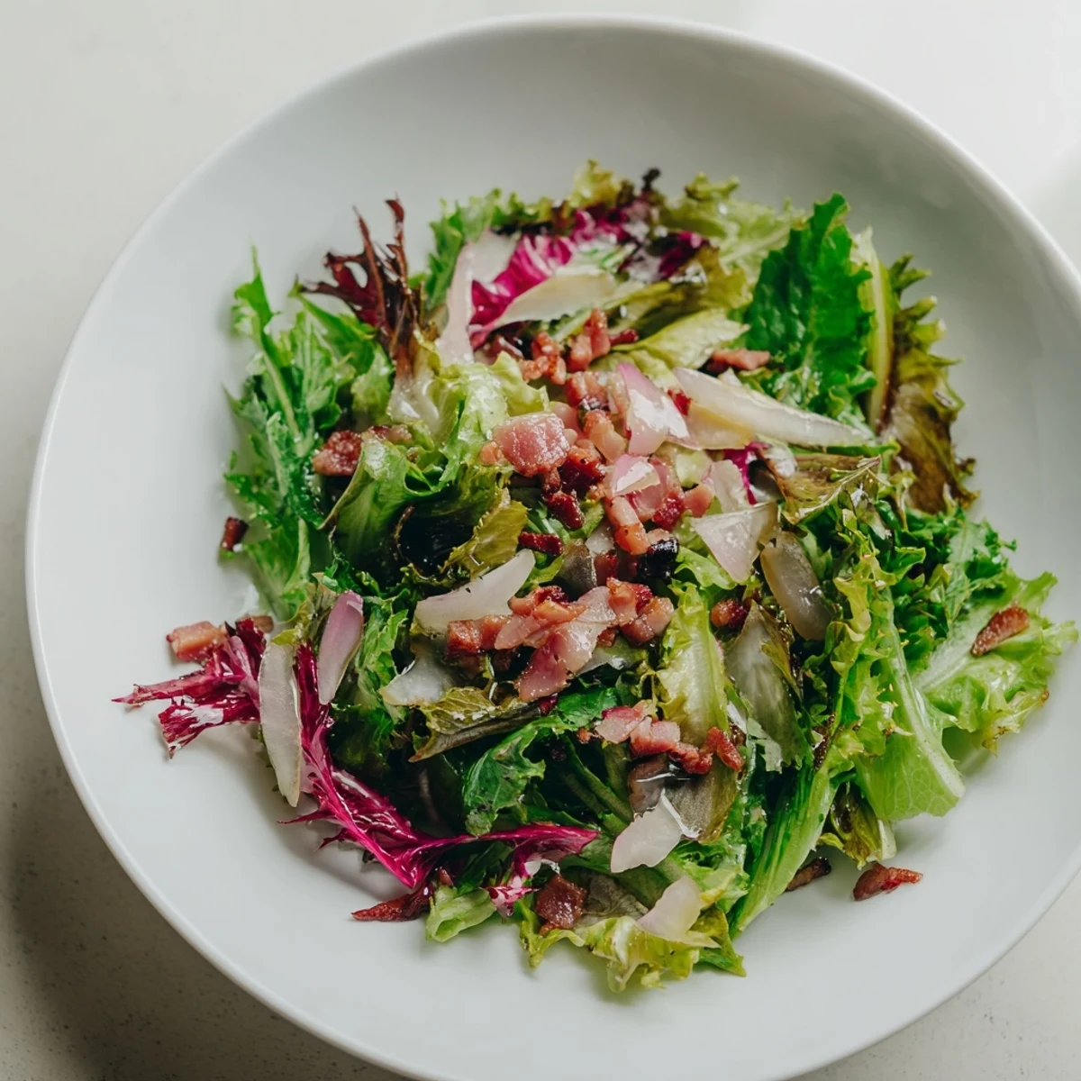 Bitter Greens Warm Bacon Dressing