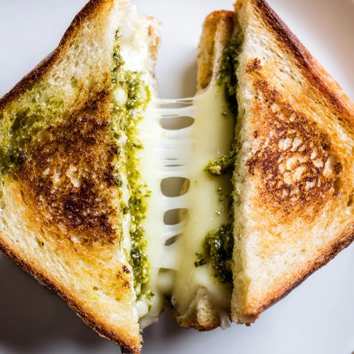 Sourdough Pesto Grilled Cheese