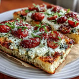 Cottage Cheese Flatbread with Pesto