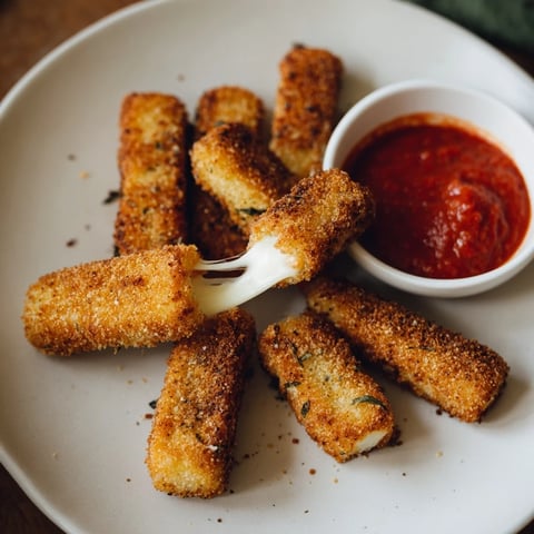 Air Fryer Mozzarella Stick Grilled Cheese Fingers: golden, crispy, air-fried fingers with melty cheese and marinara for dipping.
