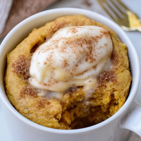 Creamy Pumpkin Muffin Mug Cake