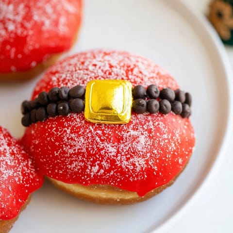 Festive Santa Belly Donuts