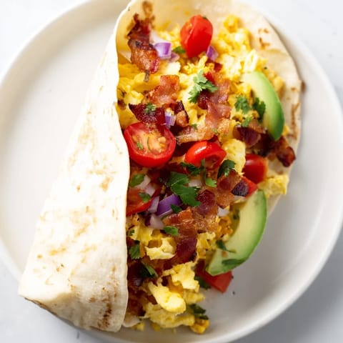 Easy Festive Breakfast Burrito Wraps