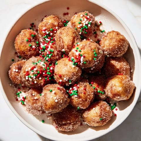 Air Fryer Christmas Donut Holes