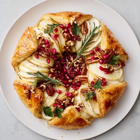 Pomegranate Brie Wreath Appetizer