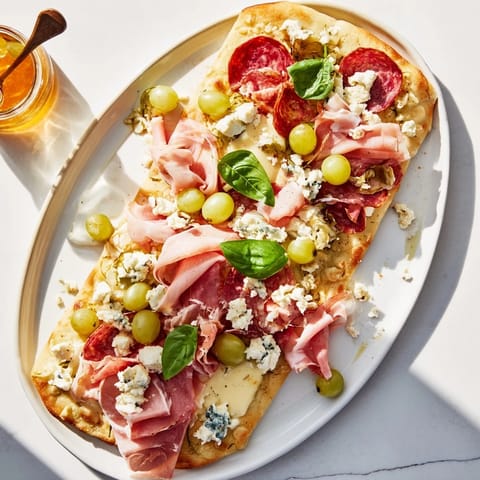 Rustic Flatbread Meat Cheese