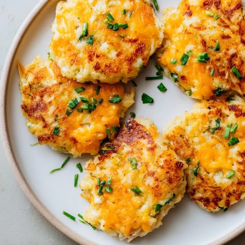 Perfect for dinner, these hearty Potato and Chicken Cakes look beautifully fried with flaky edges ready to eat.