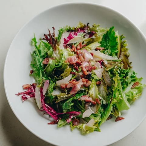 Bitter Greens Warm Bacon Dressing