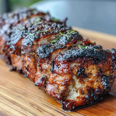 2. Tender pork tenderloin marinated in bold jerk seasoning, with caramelized edges and a flavorful, spicy crust.