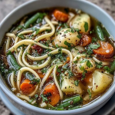 Simple Vegetable Noodle Soup