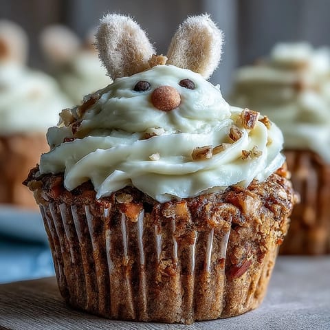 Easter Bunny Carrot Cupcakes