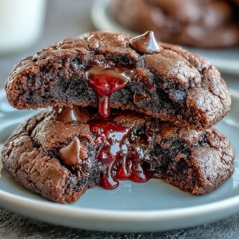 Rich, chewy chocolate cookies decorated with playful candy fangs and dramatic red gel icing for a frightfully fun treat.  