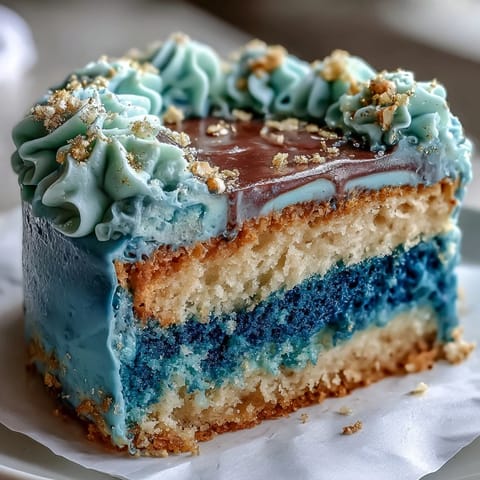 Striking dark blue and gold ombre graduation cake, featuring smooth vanilla buttercream and edible gold accents.  