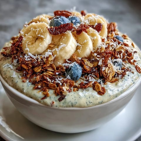 Crested High Fiber Smoothie Bowl with banana, seeds, and creamy texture.