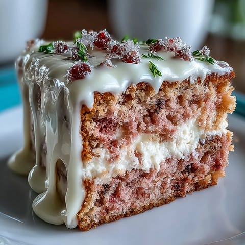 Showcasing a tender Rosé Velvet Cake, elegantly frosted for special occasions.