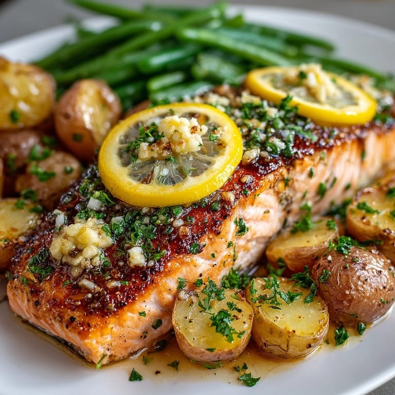 Imagine a vibrant Sheet Pan Lemon Garlic Salmon, infused with bright citrus and herbs.