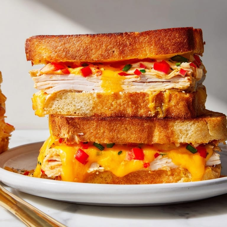Warm and comforting Cajun Turkey Cheddar Toasties, a spicy, cheesy, lunchtime delight.