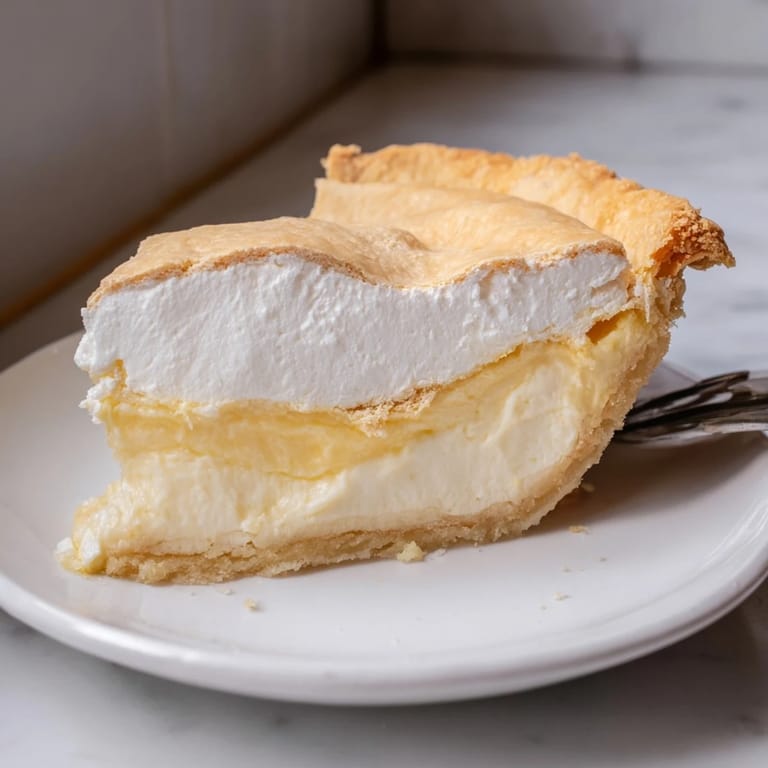 Deliciously baked water pie topped with a golden crust and subtle vanilla aroma.  