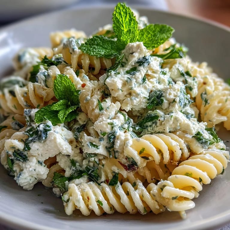 Bright green peas and fragrant mint blend with ricotta in this comforting Pea and Ricotta Pasta, perfect for a light dinner.
